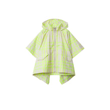 Check Cotton Blend Cape - Vivid Lime IP Check