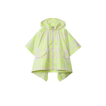 Check Cotton Blend Cape - Vivid Lime IP Check