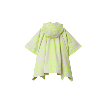 Check Cotton Blend Cape - Vivid Lime IP Check