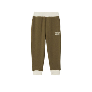 Cotton Track Pants - Dark Khaki Green Mel