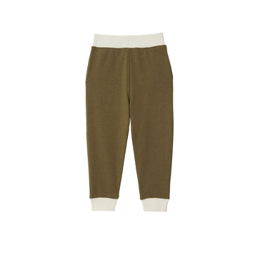 Cotton Track Pants - Dark Khaki Green Mel
