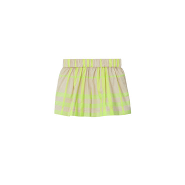 Check Cotton Blend Shorts - Vivid Lime IP Check