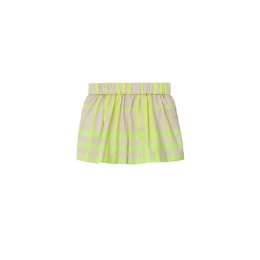 Check Cotton Blend Shorts - Vivid Lime IP Check