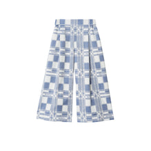 Check Cotton Trousers - Pale Blue IP Pattern