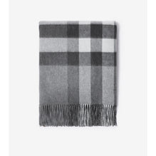 Check Cashmere Blanket - Grey