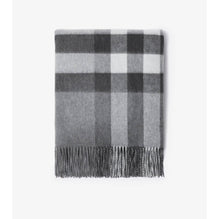 Check Cashmere Blanket - Grey
