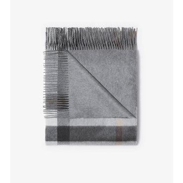 Check Cashmere Blanket - Grey