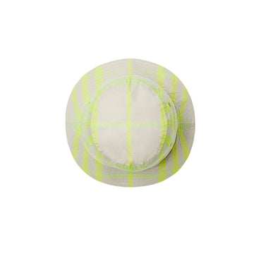Check Cotton Blend Bucket Hat - Vivid Lime IP Check