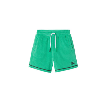 Cotton Blend Towelling Shorts - Bright Jade