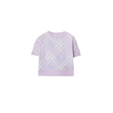 Check Cotton T-shirt - Pastel Lilac IP Check