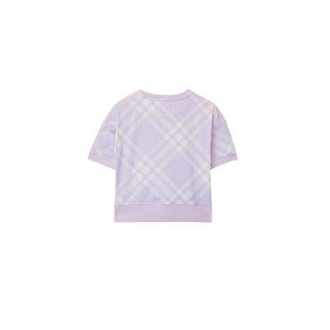 Check Cotton T-shirt - Pastel Lilac IP Check
