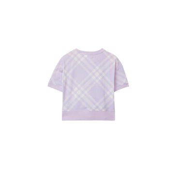 Check Cotton T-shirt - Pastel Lilac IP Check