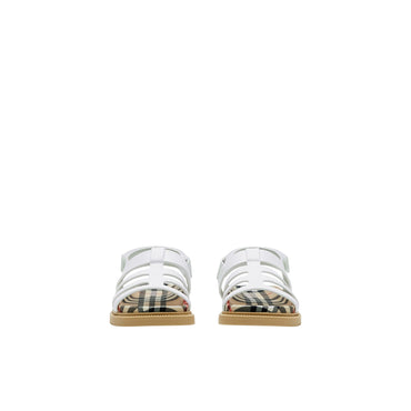 Leather Sandals - Optic White
