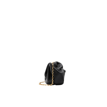 Rose Chain Clutch - Black