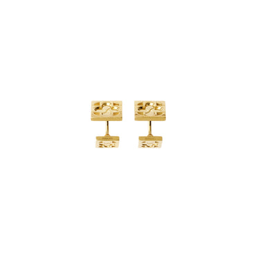 Rose Monogram Cufflinks - Gold
