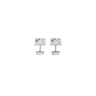Rose Monogram Cufflinks - Silver