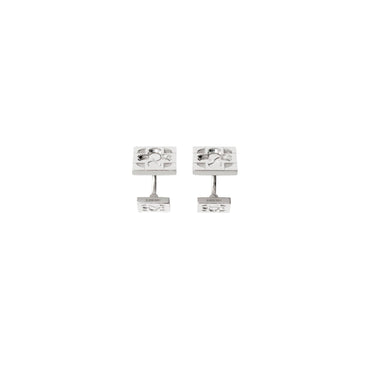 Rose Monogram Cufflinks - Silver