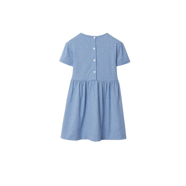 Cotton Dress - Light Blue Melange