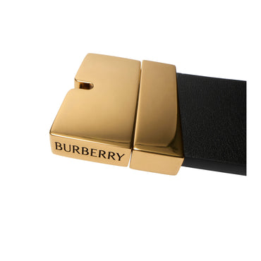 Reversible Leather B Cut Belt - Black/Brass