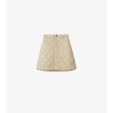 Quilted Nylon Mini Skirt - Soap