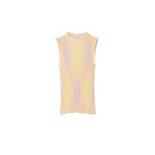 Argyle Cotton Silk Top - Cameo IP Pattern
