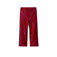 Check Cotton Track Pants - Crimson IP Check