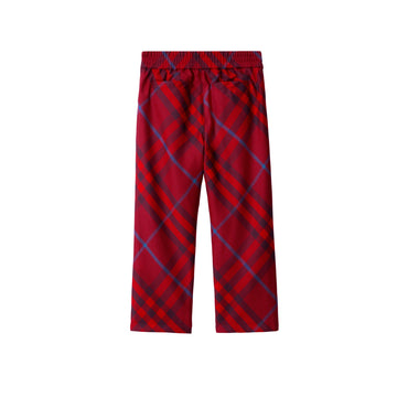 Check Cotton Track Pants - Crimson IP Check