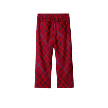 Check Cotton Track Pants - Crimson IP Check