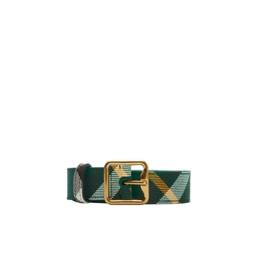 Check B Buckle Belt - Ivy