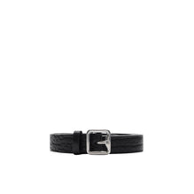 Leather B Buckle Belt - Black