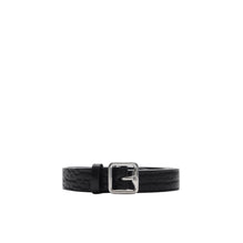 Leather B Buckle Belt - Black