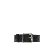 Leather B Buckle Belt - Black