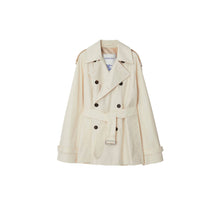 Short Gabardine Trench Coat - Calico