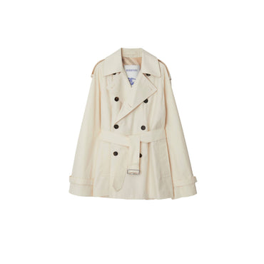Short Gabardine Trench Coat - Calico