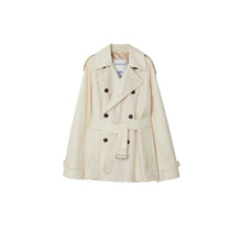 Short Gabardine Trench Coat - Calico