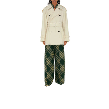 Short Gabardine Trench Coat - Calico
