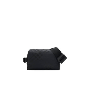 Check Jacquard Belt Bag - Black