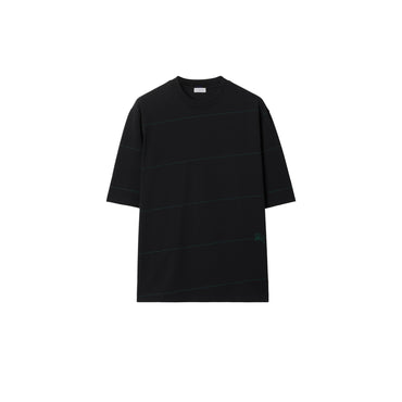 Striped Cotton T-shirt - Black