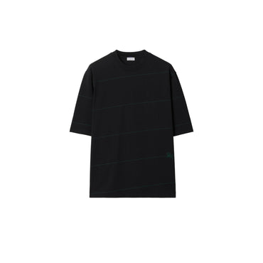 Striped Cotton T-shirt - Black