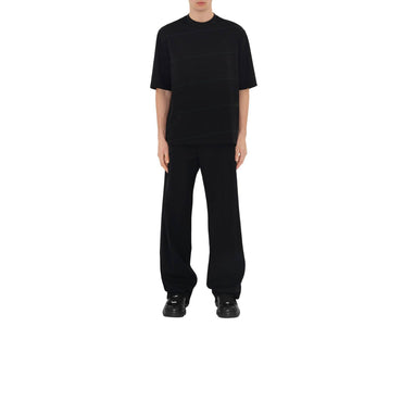 Striped Cotton T-shirt - Black