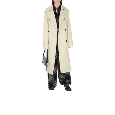 Long Gabardine Trench Coat - Calico