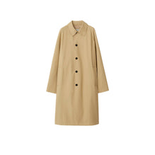 Mid-length Cotton Blend Car Coat - Flax