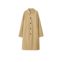Mid-length Cotton Blend Car Coat - Flax