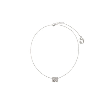 Rose Monogram Necklace - Silver
