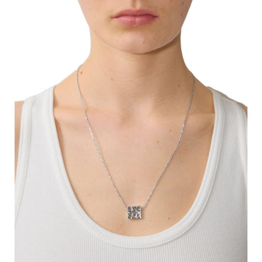 Rose Monogram Necklace - Silver