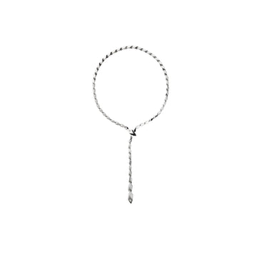 Hollow Cuban Chain Necklace - Silver