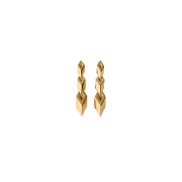Hollow Drop Earrings - Gold