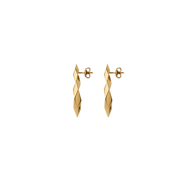 Hollow Drop Earrings - Gold