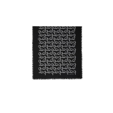 B Wool Scarf - Silver
