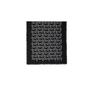 B Wool Scarf - Silver